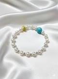 Moonlit Pines ｜Turquoise & Pearl Bracelet