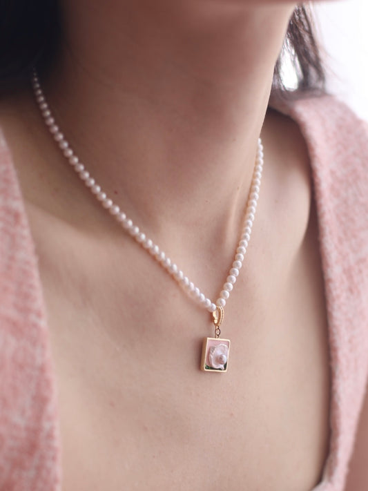 VeraPearl NewYork | Blush Miami | Designer Pearl Necklace Charm