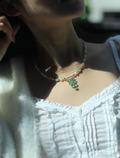 Echo Green ｜ Fine Pearl & Crystal Designer Necklace