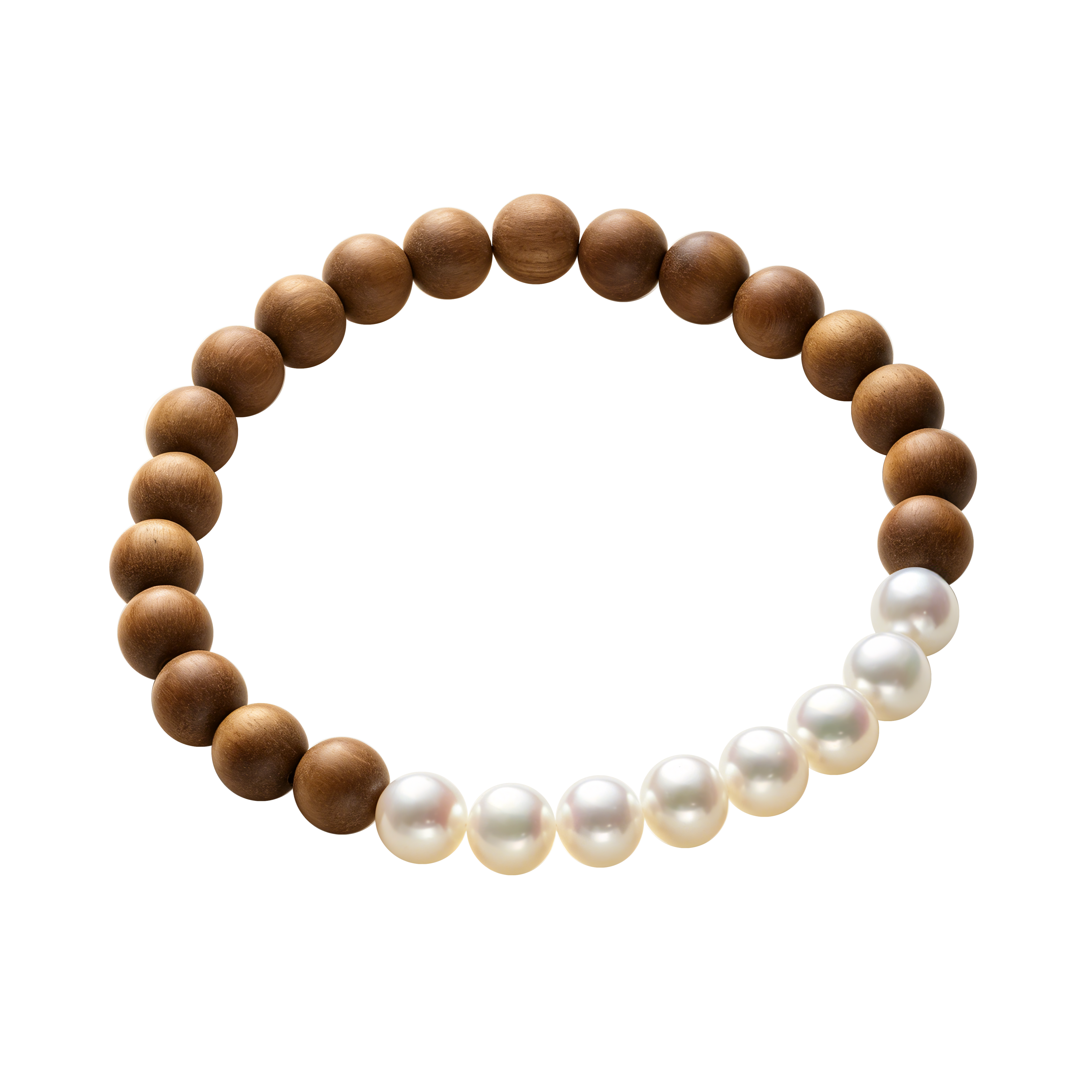 Yin and Yang | Pearl & Sandalwood Bracelet | Pure and Natural Fragrance